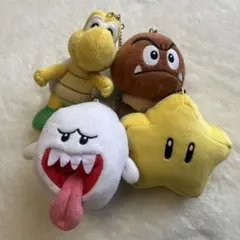 「任天堂公式 マリオ ぬいぐるみキーホルダー 4点セット」