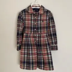 子供用Ralph Lauren チェック柄長袖ワンピース 女の子