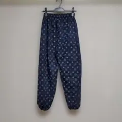 ウ*ん様 イージーパンツ☆もんぺバルーンパンツ　ハンドメイド播州織藍染ヴィンテー もんぺバルーンパンツ 播州織 綿100 イージーパンツ - メルカリ