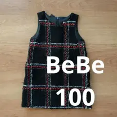 チェック柄 ジャンバースカート 黒赤白