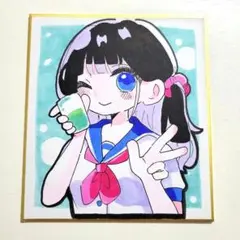 イラスト　色紙イラスト　手書き