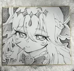 手描きイラスト 小色紙 ファンアート キュアアルカナシャドウ - メルカリ