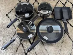 【美品】 蓋付きフライパンまとめ売り　5セット　R-380 美品】 蓋付きフライパンまとめ売り 5セット R-380 - メルカリ