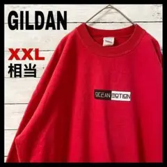 693 希少 GILDAN スウェット USA製 グラフィックロゴ 太アーム