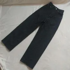 MOUSSY ハイウエスト ワイド デニム 黒 ダークグレー