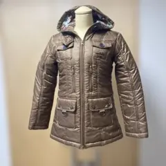 bebe umilear jean 150中綿ジャンパー フード茶新品同様