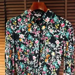 ロングガウン 花柄 ワンピース カーディガン ヴィンテージ インポート値下げ