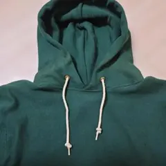 90sヴィンテージ　ケルスポーツ無地リバースウィーブ型パーカー緑ツートンM