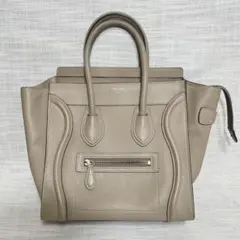 CELINE セリーヌ レザー ラゲージ マイクロ ショッパー ハンドバック