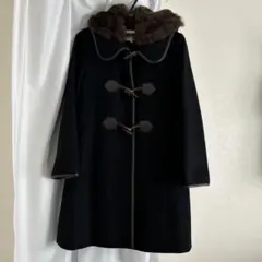 beauty&youth ファーフード　ダッフルコート　黒　S