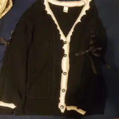 Secret Honey リボンカーディガン 黒 量産型 地雷系 フリル