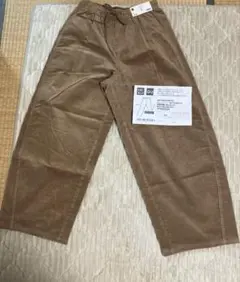 GU コーデュロイバレルレッグイージーパンツ M ブラウン