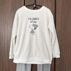 スヌーピー フリース ルームウェア 上下セット UNIQLO