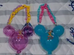 ミッキーマウス風船ストラップ 2色セット