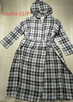 studioCLIP スタディオクリップ　リネンアソートロープコート　F フード