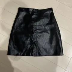 GRL グレイル　フェイクレザー　台形ミニスカート