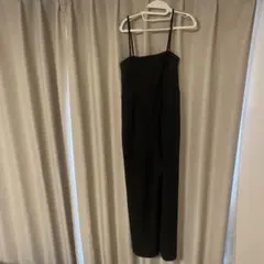 GU ブラック サロペット ワイドパンツ M