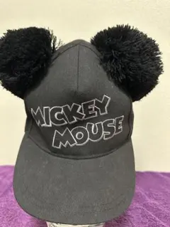 ミッキーマウス ポンポンキャップ 黒　ディズニー