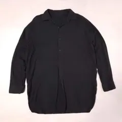 EURO Vintage スモックシャツ グランパシャツ 黒ブラックのサムネイル