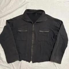 アニエス・ベー　ビンテージ　ハイネックスウェット　ジップブルゾン