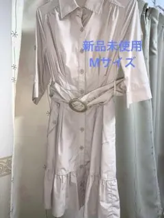 【新品、未使用】シャツワンピース スプリングコート