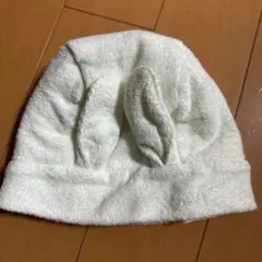 ジェラートピケ ウサギ耳 ベビー帽子 フリーサイズ