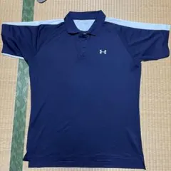 UNDER ARMOUR XL ポロシャツ ネイビー/ライトブルー