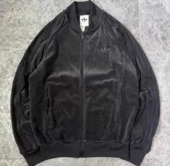 美品 アディダス スーパースター ベロアトラックジャケット ブラック L