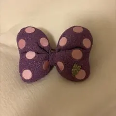 ディズニー デイジー リボン ラメ ヘアゴム クリップ
