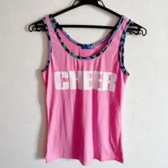 キッズ服 CHEER ダンス タンクトップ Lサイズ ピンク 子供服