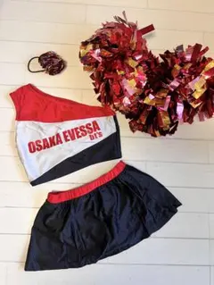 OSAKA EVESSA チアダンス　上下セット OSAKA EVESSA チアダンスウェアセットM OSAKA EVESSAポンポン付きチア