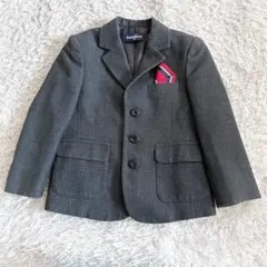 美品✨ファミリア　テーラードジャケット　100 グレー　フォーマル