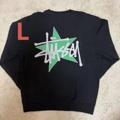 【希少デザイン】STUSSY スターロゴ バックプリント スウェット トレーナー