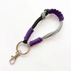 スマホハンドストラップ　パラコード編み込みキーホルダー　ハンドメイド