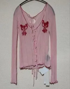 新品未使用　パメオポーズ　Ribbon Net Cardiganのサムネイル