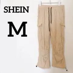 SHEIN 【M】ベージュ カーゴパンツ　ワークパンツ　カジュアル　シーイン