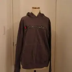Champion グレー フード付きパーカー　M