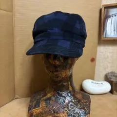 コーデュロイチェックキャップ(4枚剥ぎ)(ワンウオッシュ)