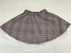 バースデイ 100cm スカート チェック レース