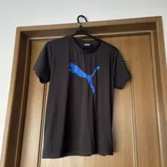 Puma ブラック Tシャツ ブルーロゴ