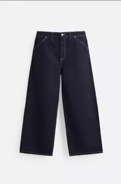 ZARA ワイドレッグバギーデニムパンツ