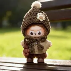 可愛い♡ラブブ服　labubu ぬいぐるみ着　おしゃれ　着せ替え服　4点セット