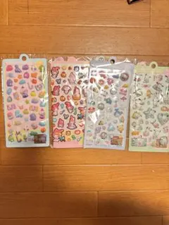 サンリオ　キャラクターシールセット ボンボンドロップ ぷくぷく　4枚　まとめ売り