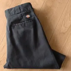 Dickies 874BK/ワークパンツ/17年製古着/実寸W34L30/裾直有