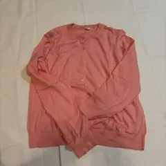 ユニクロ　ピンク　ニットカーディガン