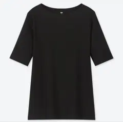 UNIQLO／リブボートネック(5分丈)