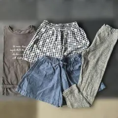 最終価格　120㎝ まとめ売り　半ズボン　キュロット　花柄　無地　レギンス　半袖