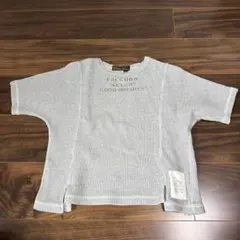 デニムダンガリー　グレー　ワッフルTシャツ 120サイズのサムネイル