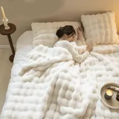 とろふわ毛布 ブランケット アイボリー