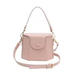 ショルダーバッグ 小さいめ 2wayバッグ レザー ピンク 大容量